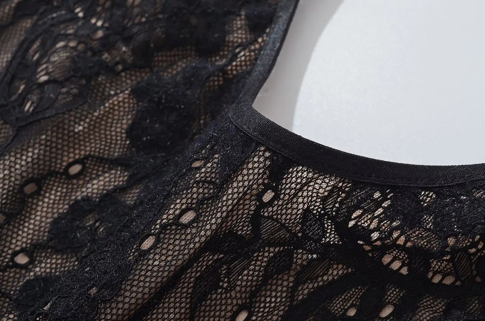 Body sexy transparente de encaje con forro, sin espalda, con tirantes finos, mono corto ajustado para mujer, monos ajustados, enterizos.