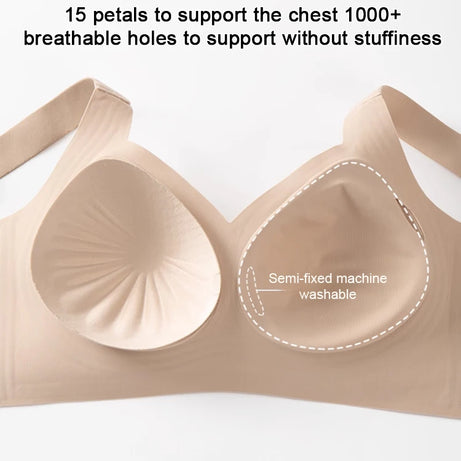 Soutien-gorge push-up sans armatures, sous-vêtements confortables et sans coutures pour femme, doux, respirant et hypoallergénique, sans armatures, idéal au quotidien.