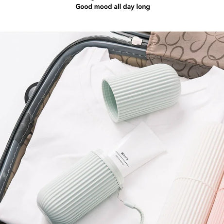 Étui de rangement portable pour brosse à dents et dentifrice, idéal pour les voyages et le camping. Protège votre brosse à dents et votre dentifrice de la saleté et des dommages.