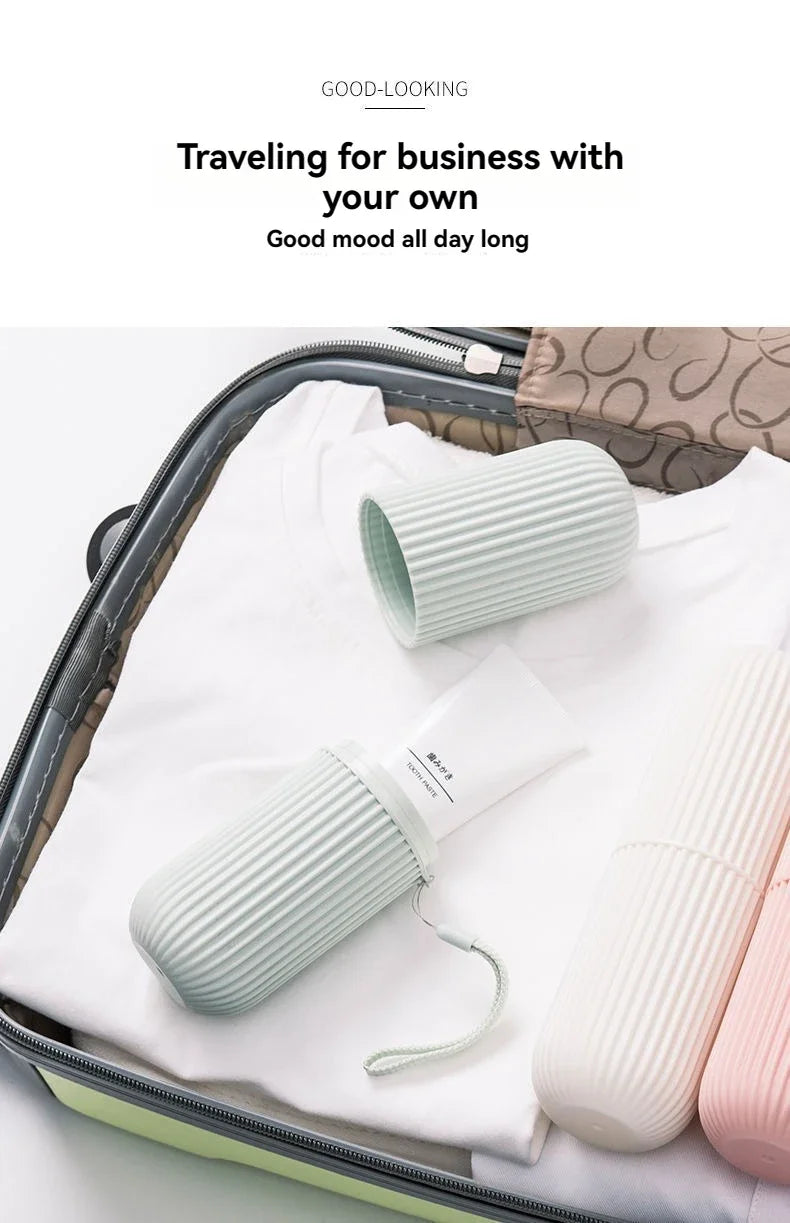 Étui de rangement portable pour brosse à dents et dentifrice, idéal pour les voyages et le camping. Protège votre brosse à dents et votre dentifrice de la saleté et des dommages.