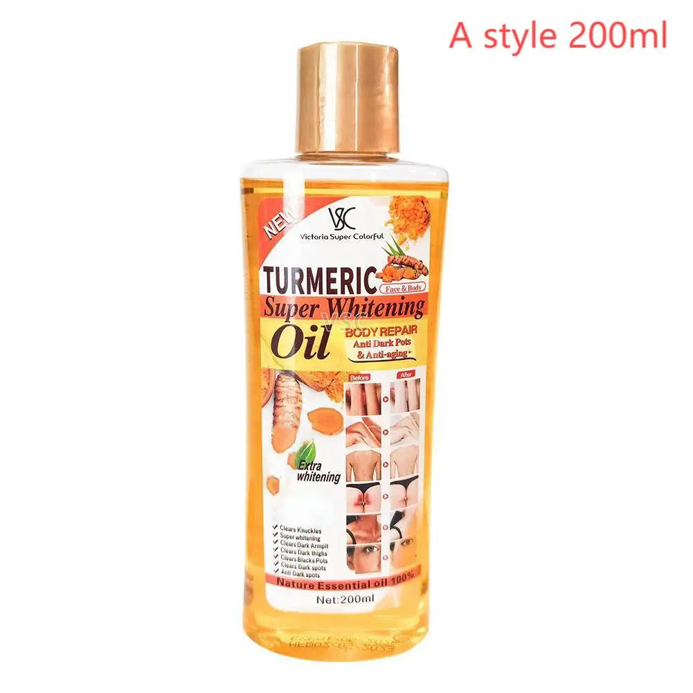 Huile essentielle de curcuma pour le visage et le corps, huile de massage hydratante pour diffuseur, aromathérapie, éclaircissante et lissante, soin du visage et du corps, 200 ml