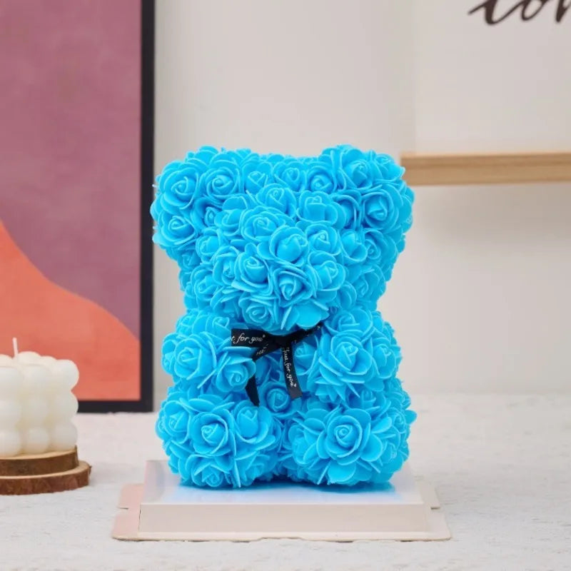 Rose Bear Gift Valentine's Day Wedding Decoration 19cm