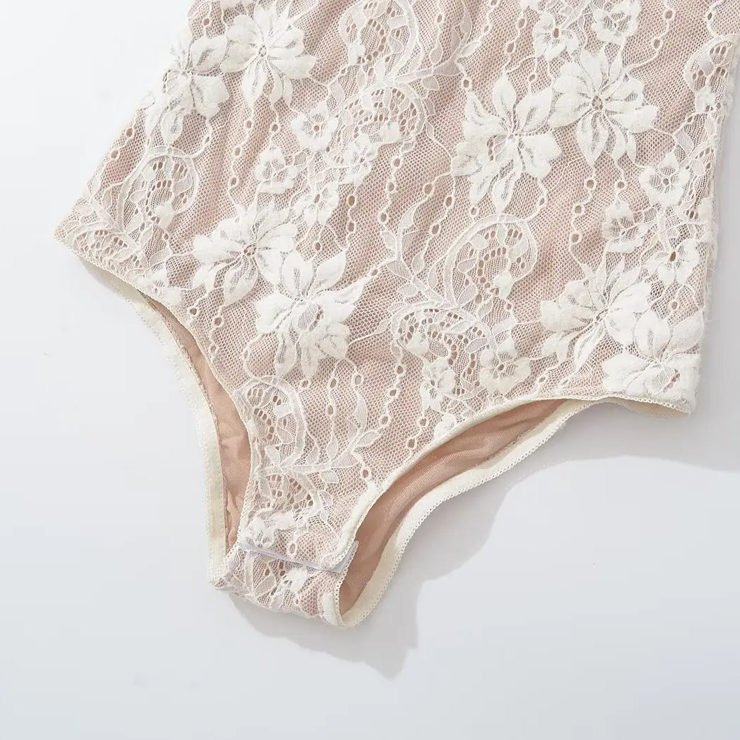 Body sexy transparente de encaje con forro, sin espalda, con tirantes finos, mono corto ajustado para mujer, monos ajustados, enterizos.