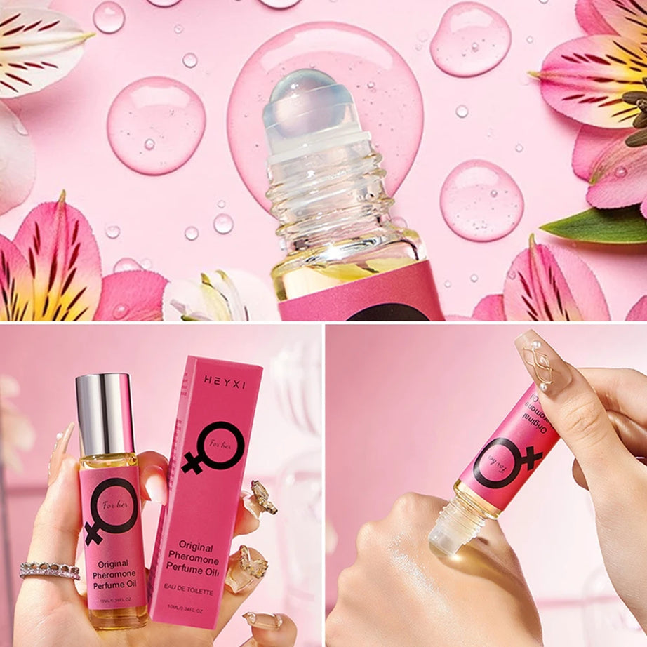 Parfum à bille Rose Red pour femme, longue tenue, floral, frais et naturel, idéal pour un rendez-vous ou comme cadeau de Noël.