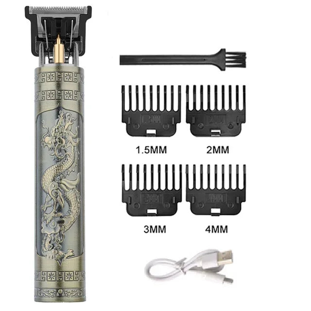 Tondeuse à cheveux professionnelle, machine de coupe de cheveux de barbier rechargeable, tondeuse en métal pour hommes