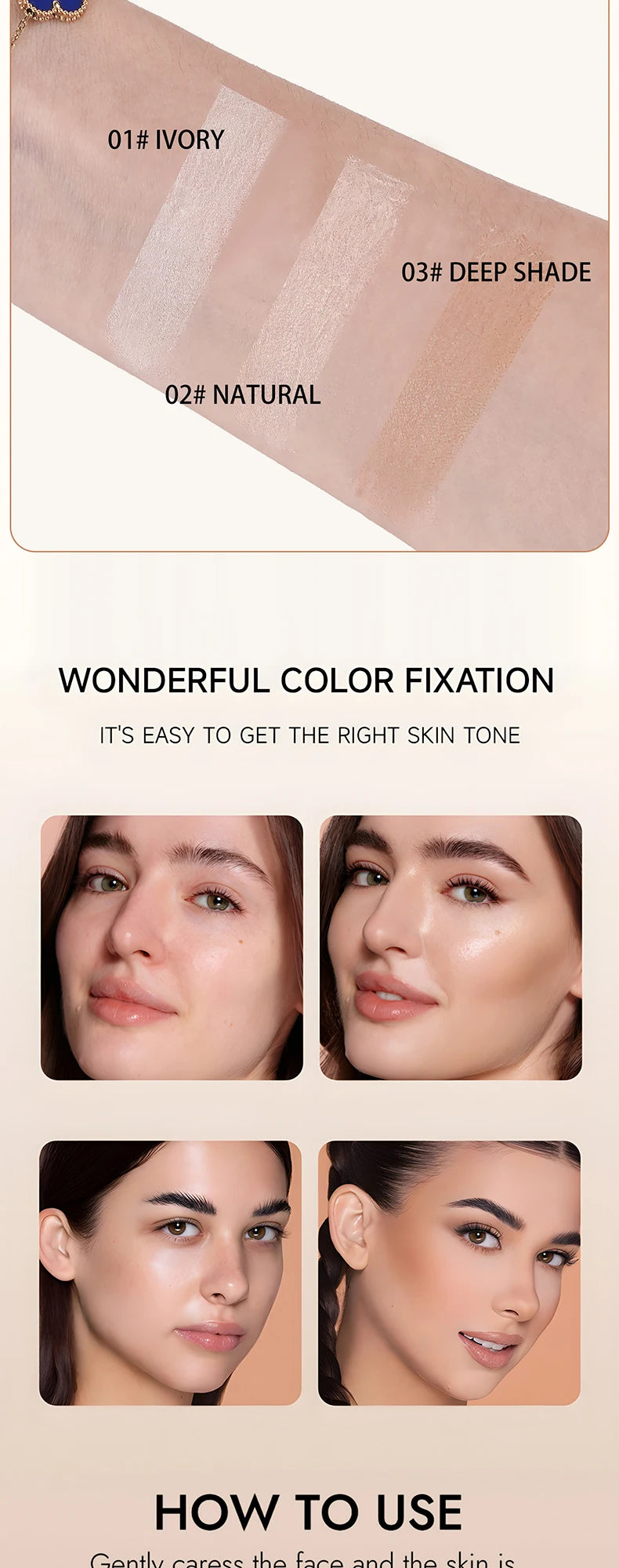 Fond de teint stick thermosensible O'CHEAL, couvrance du visage, imperfections et pores, double embout, fini mat.