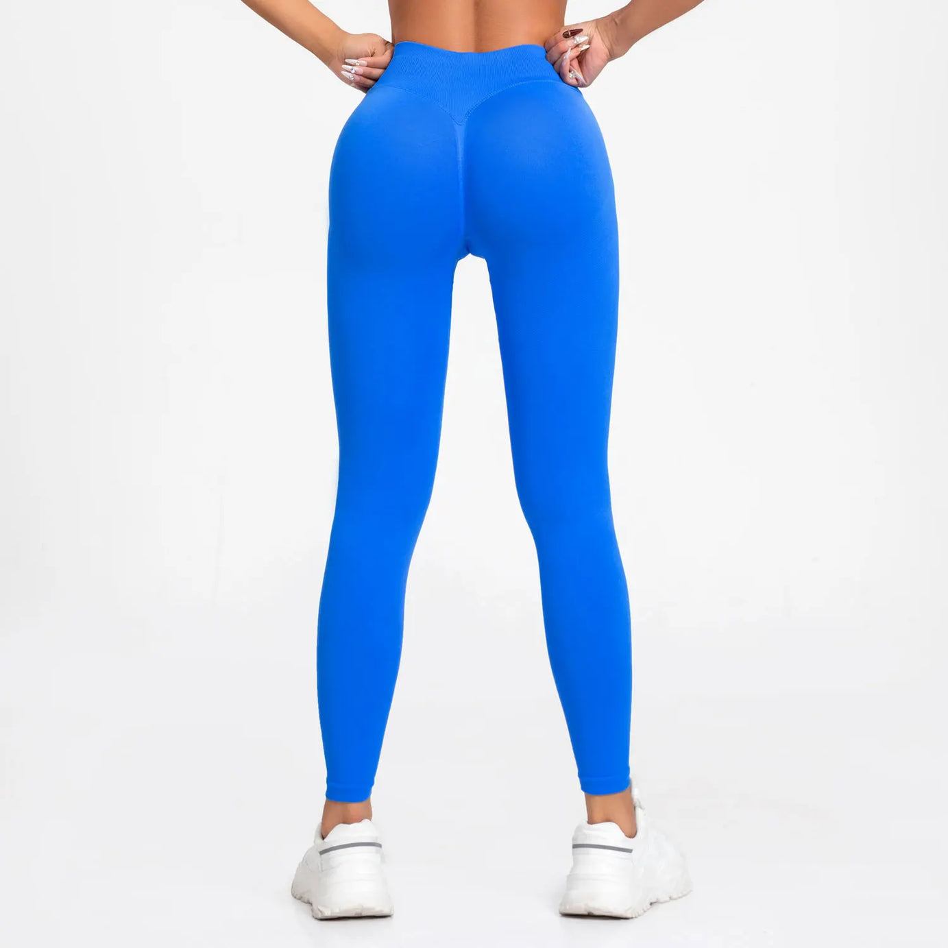 Leggings NCLAGEN Impact pour femmes, sans coutures, pantalon de sport et de yoga, bande côtelée basse, vêtements de gym et de fitness, collants froncés pour les fesses
