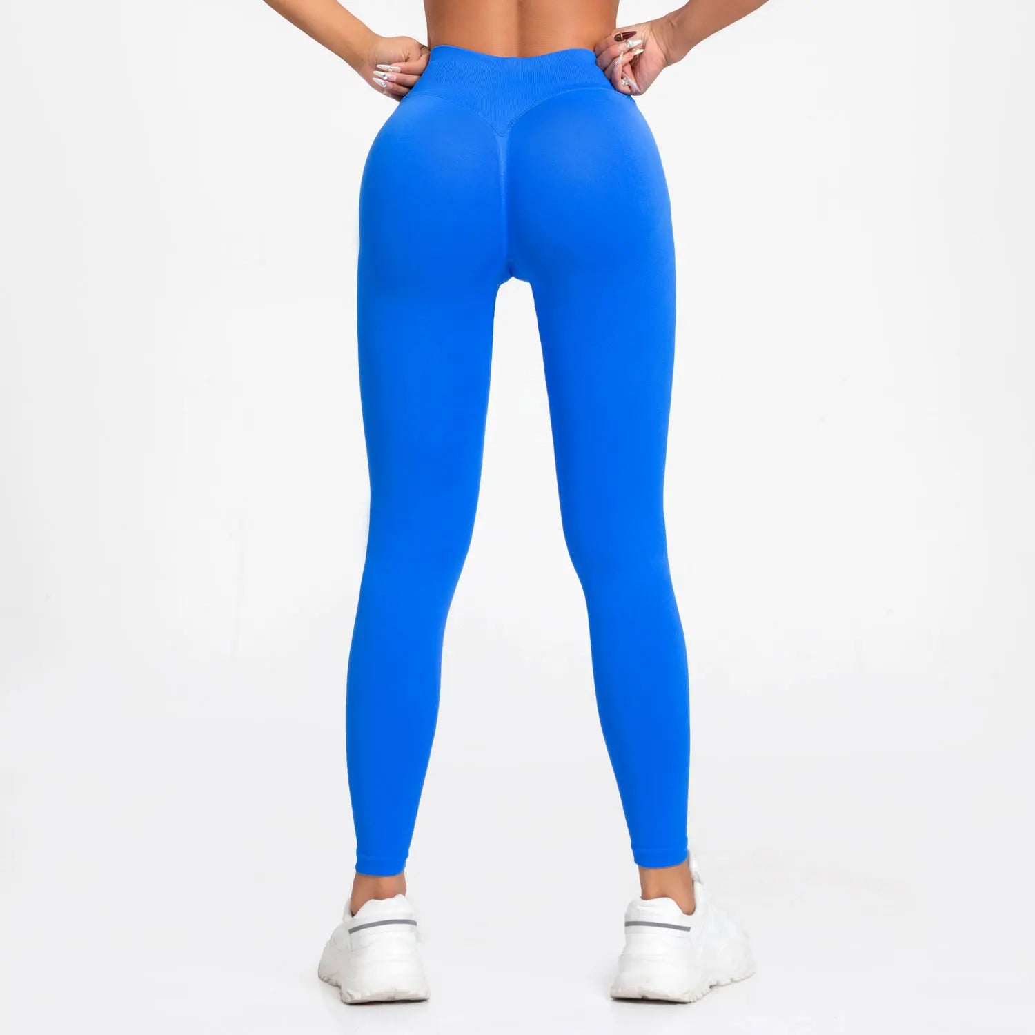 Leggings NCLAGEN Impact pour femmes, sans coutures, pantalon de sport et de yoga, bande côtelée basse, vêtements de gym et de fitness, collants froncés pour les fesses