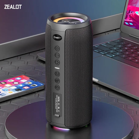 Enceinte Bluetooth haute puissance ZEALOT-S51PRO 40 W, basses stéréo 3D, portable et étanche IPX5, compatible TWS.