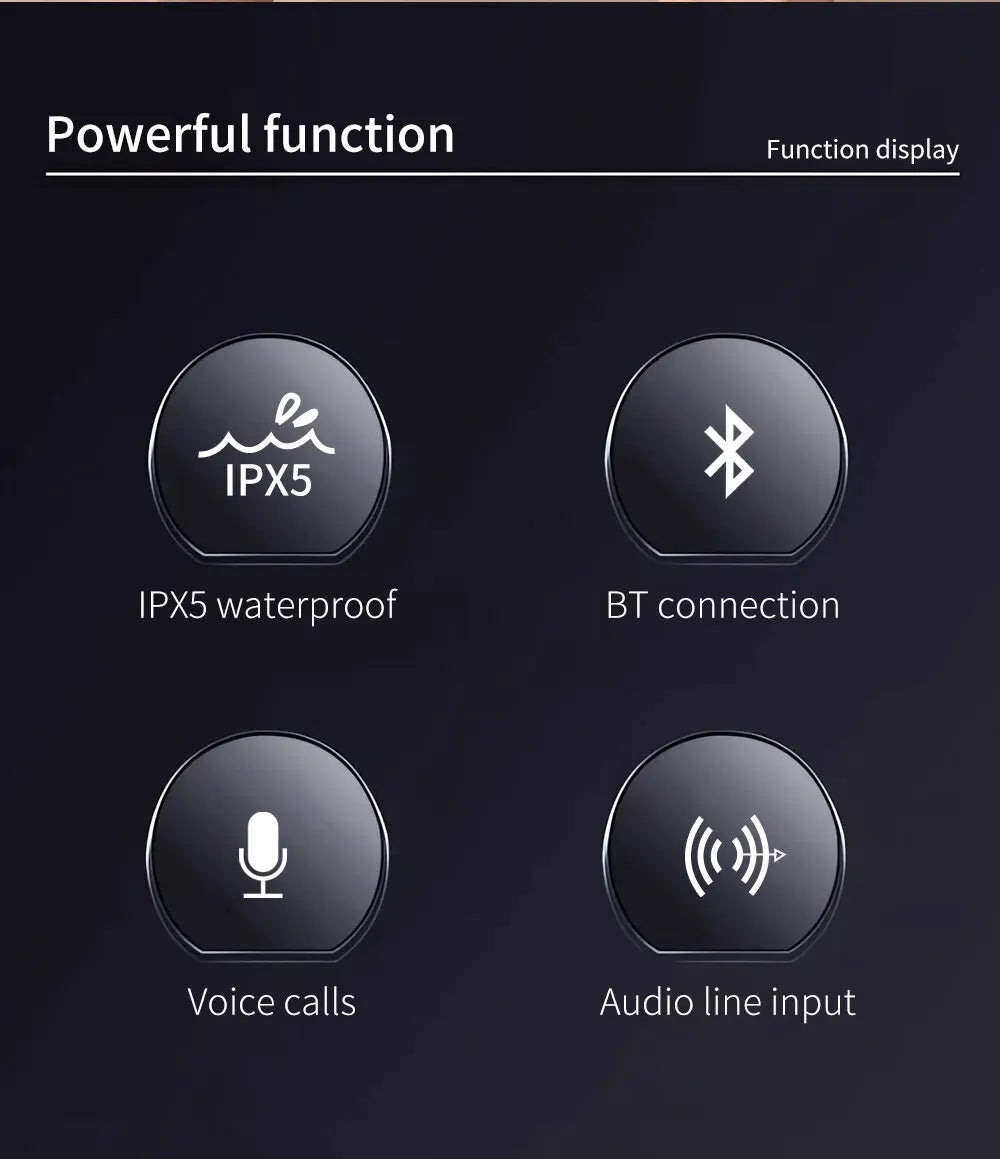 Barre de son portable mini sans fil TG506 Bluetooth 5.0 pour intérieur et extérieur, haute fidélité, compatible carte TF, radio FM, étanche