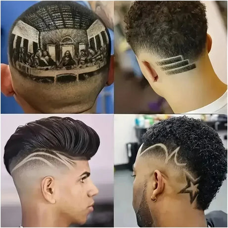 Tondeuse à cheveux professionnelle, machine de coupe de cheveux de barbier rechargeable, tondeuse en métal pour hommes