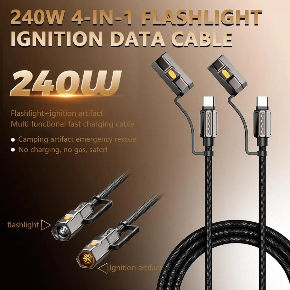 Support de téléphone portable pliable à charge rapide 240 W, câble de données, réglage multi-angle, charge continue.