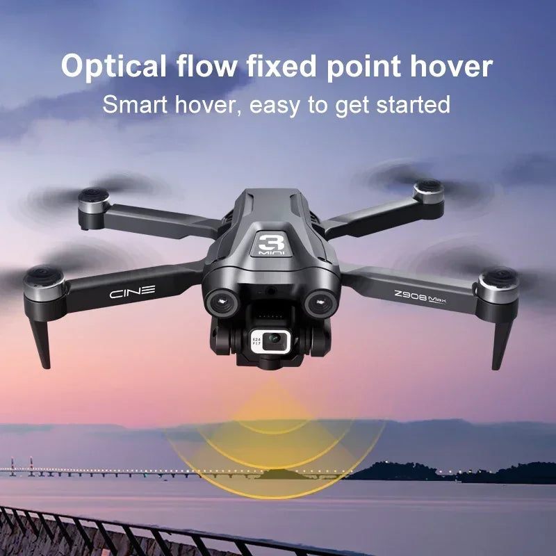Drone Original Z908 Pro /MAX 8K ESC Professionnel 4K avec localisation par flux optique et évitement d'obstacles sur 3 côtés - Quadricoptère jouet