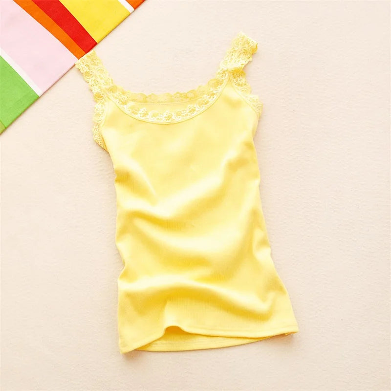 Débardeur d'été noir sans manches pour femme, avec haut en dentelle et intérieur rouge, style camisole en dentelle, sous-vêtements amples, vêtements pour femmes, gilet