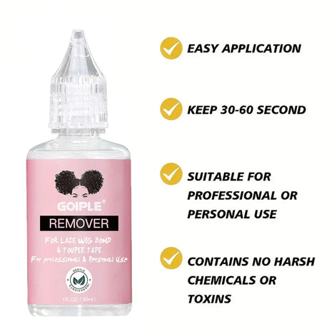 Spray fondant à séchage rapide, imperméable et puissant, dissolvant pour colle à perruque, cire lissante en bâtonnet, gel ou outil pour contrôler les frisottis et la ligne des cheveux.