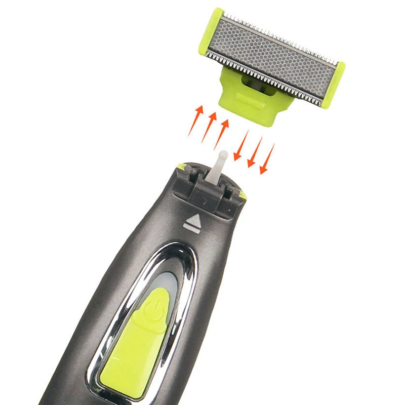 Rasoir électrique MLG pour hommes et femmes, portable, pour le corps entier, avec lame en T et port USB, idéal pour la barbe et les aisselles. Lavable.