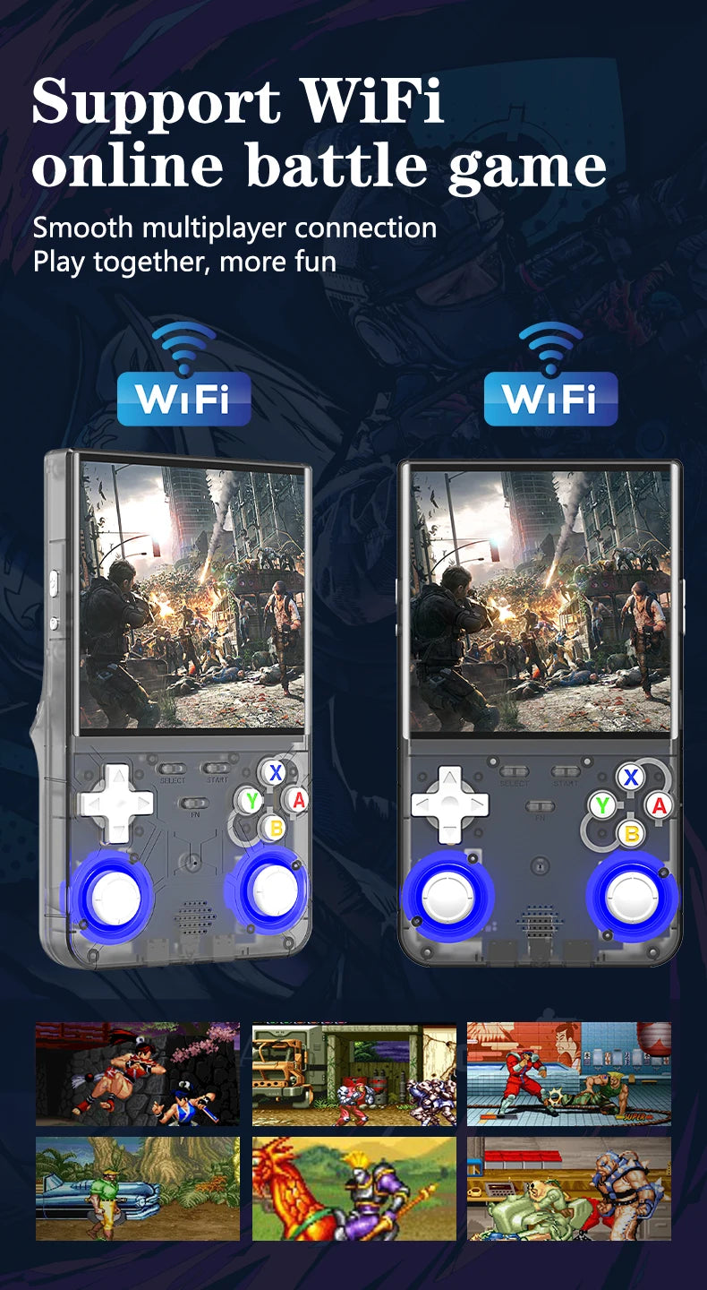 Nouvelle console de jeux portable ultra rétro R36, écran 4 pouces, système Linux open-source, 128 Go, lecteur vidéo portable.