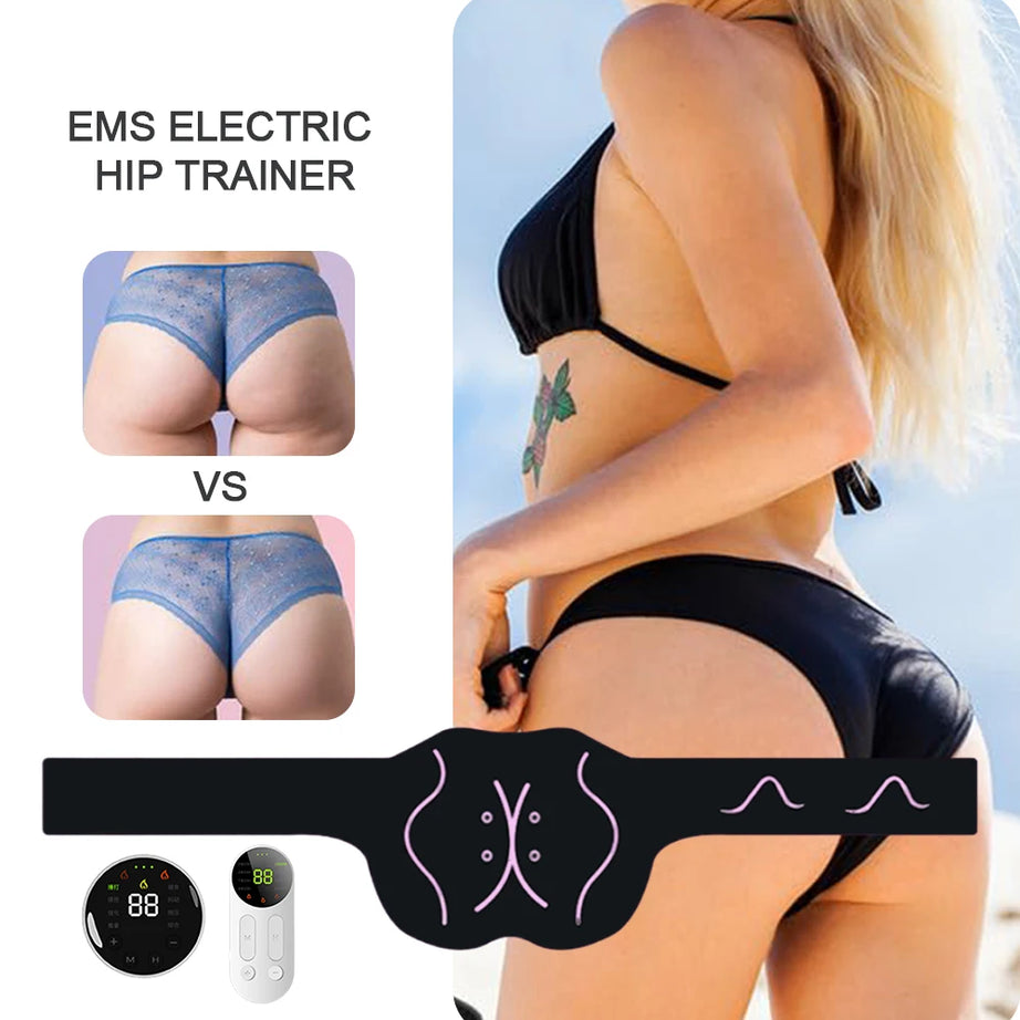 EMS Electric Hip Trainer Peach Buttocks Shaping Hip Muscle Lifting Firming Massage Machine Buttock Muscle Enlargement Stimulator