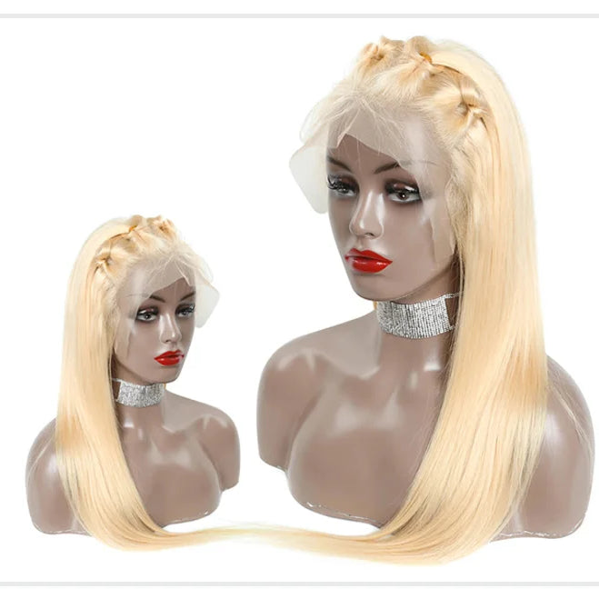 13x4 13x6 360 HD Transparent 613 Honey Blonde Color Lace Front Human Hair Wigs for Women Raw Brazilian Straight Lace Frontal Wig