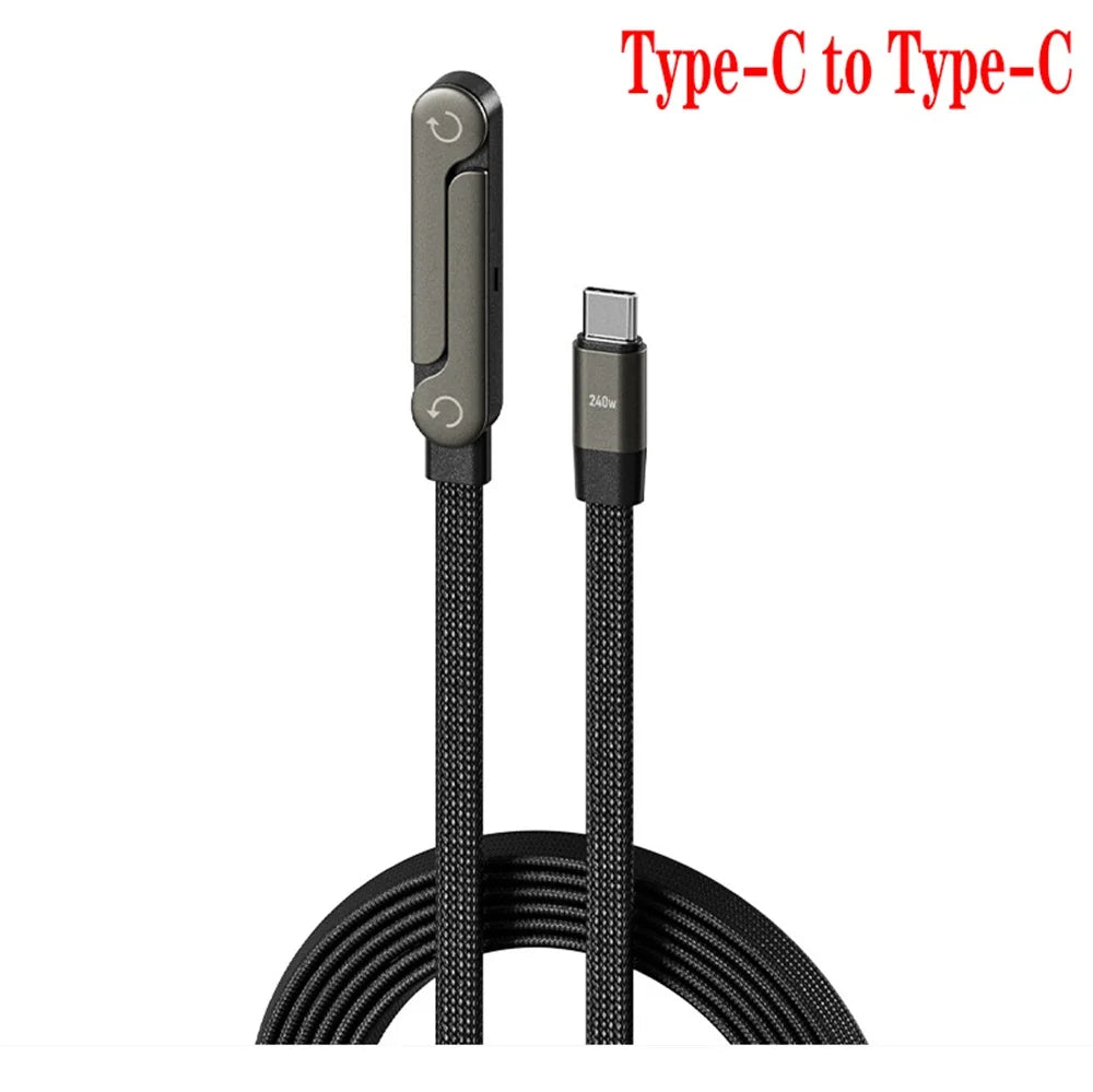 Support de téléphone pliable à charge rapide 240 W avec câble de données et support pliable 2 en 1 pour téléphone et tablette