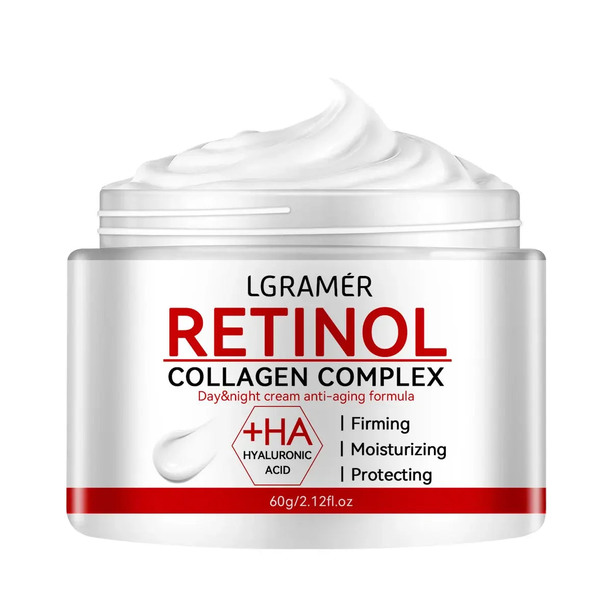 Crème liftante raffermissante au rétinol et au collagène pour lisser les rides et hydrater le visage. Produits éclaircissants et unifiants pour la peau.