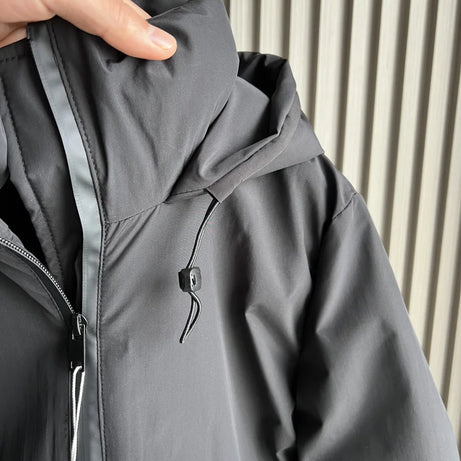 ETJ Automne/Hiver 2025 Nouvelle veste courte femme en coton épais chaud et imperméable à capuche, imitation coupe-vent, manteau d'extérieur 4749703