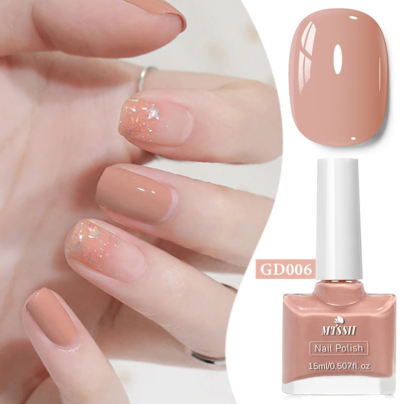 15ml Water-Based Nail Polish 40 Colors Long Lasting Quick Drying No Need of Lamp to Cure Nail Supplies Vernis for Nails Manicure
