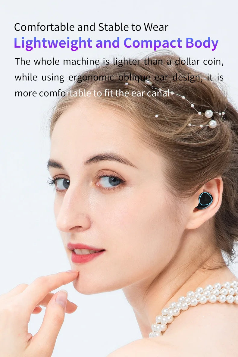 Nouveauté : Écouteurs sans fil M10, son parfait et haute qualité, idéaux pour le sport, les jeux et la musique. Écouteurs Bluetooth avec batterie externe.