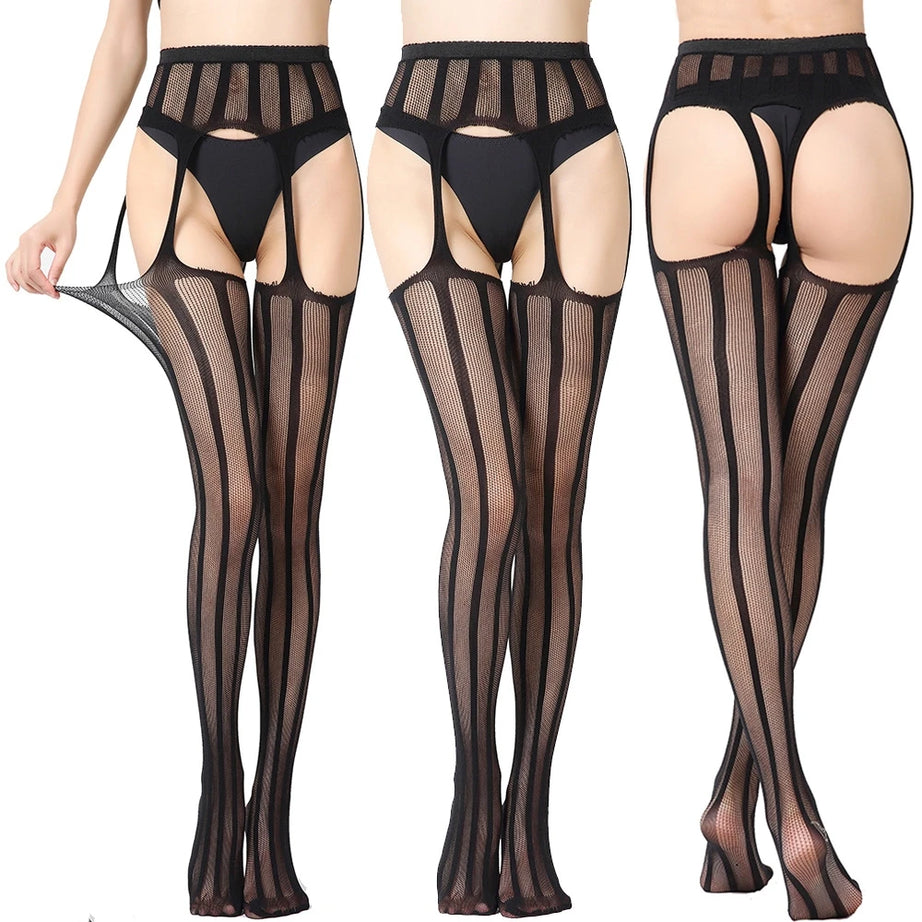 SIMPLEJWEL Lot de 4 jarretières/1 jarretière résille, collants, bas, chaussettes hautes, sexy, été, 4 pièces, 1 pièce