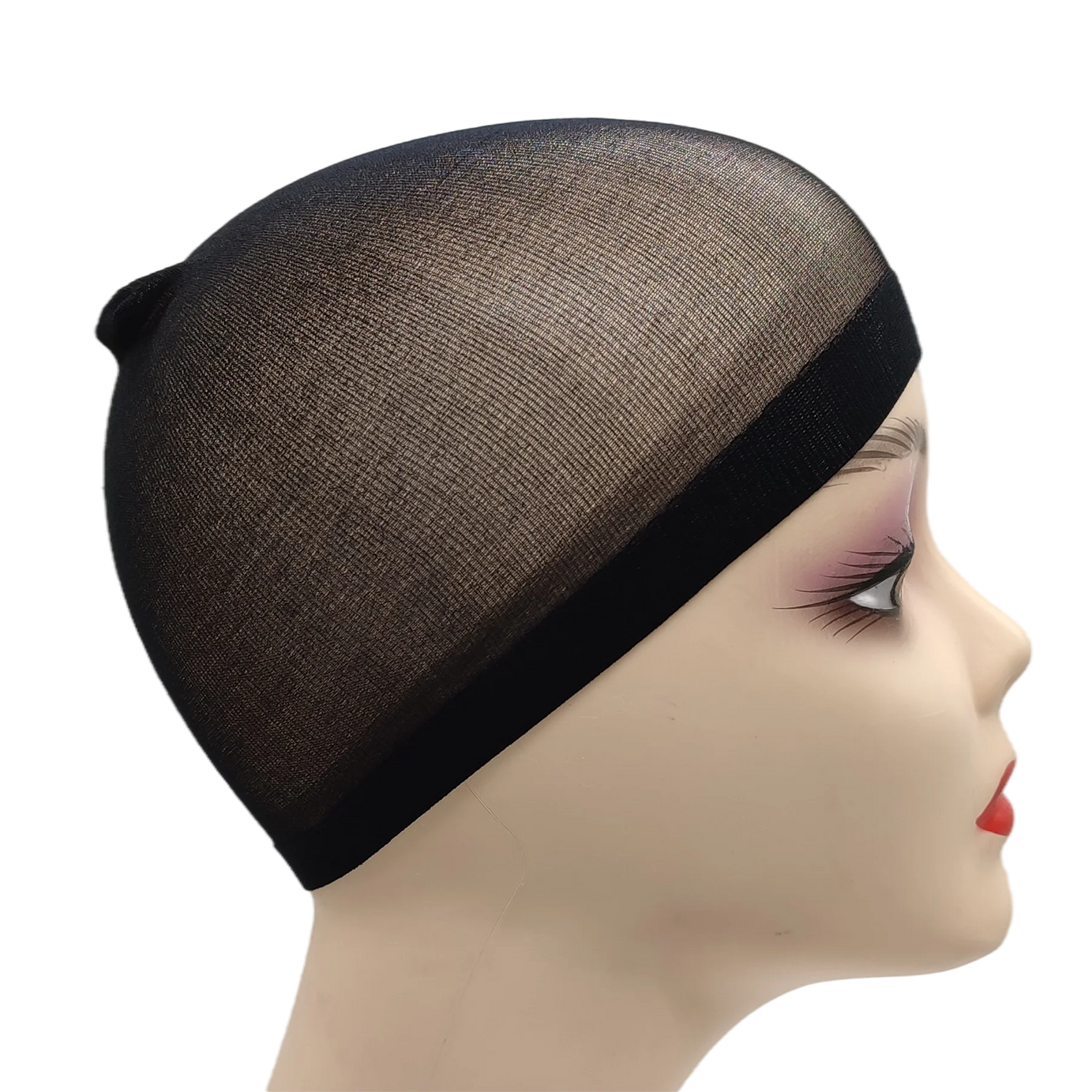 2 unidades/bolsa Gorro de peluca de media superior Red para pelucas de cabello tejido Redes para pelucas de cabello negro Marrón Gorro de peluca de malla elástica para hacer pelucas