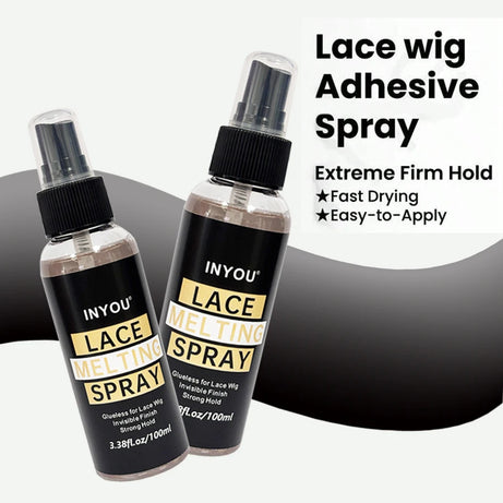 Spray fixateur pour perruques Lace Front 100 ml, effet fondant et naturel. Colle forte effet fondu.