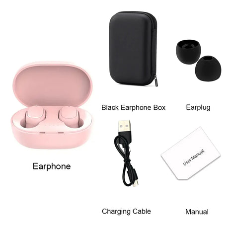 Écouteurs intra-auriculaires Bluetooth sans fil TWS A6S avec réduction de bruit et micro pour Huawei, Xiaomi et Redmi