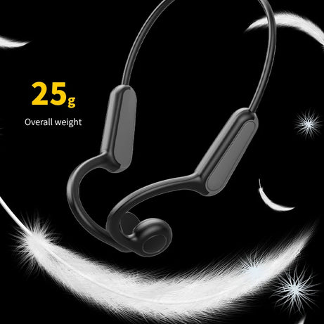 Écouteurs intra-auriculaires à conduction osseuse 2025, Bluetooth 5.3, sans fil, avec crochet d'oreille, étanches, pour le sport, la course et la conduite.