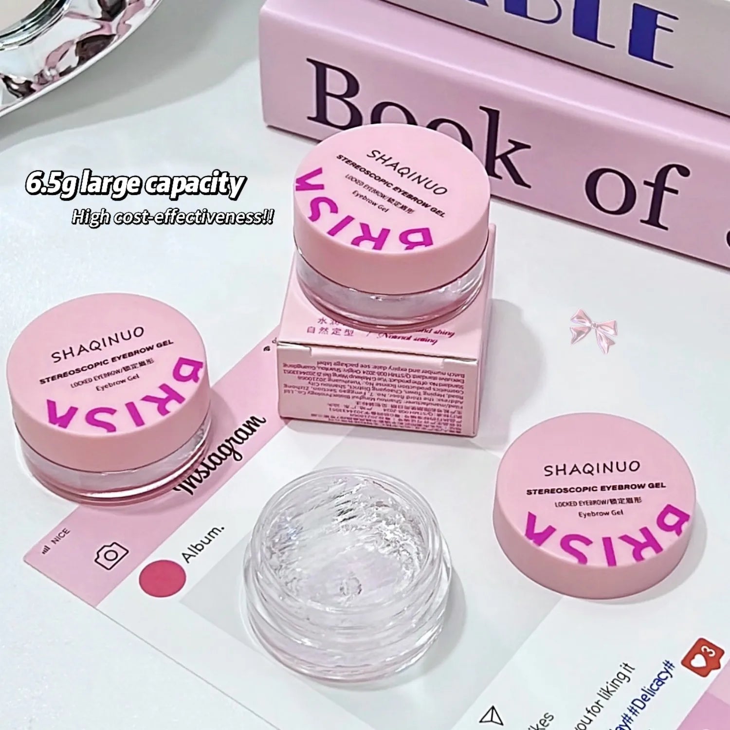 Savon à sourcils tridimensionnel, gel pour sourcils, texture gel pour un style naturel