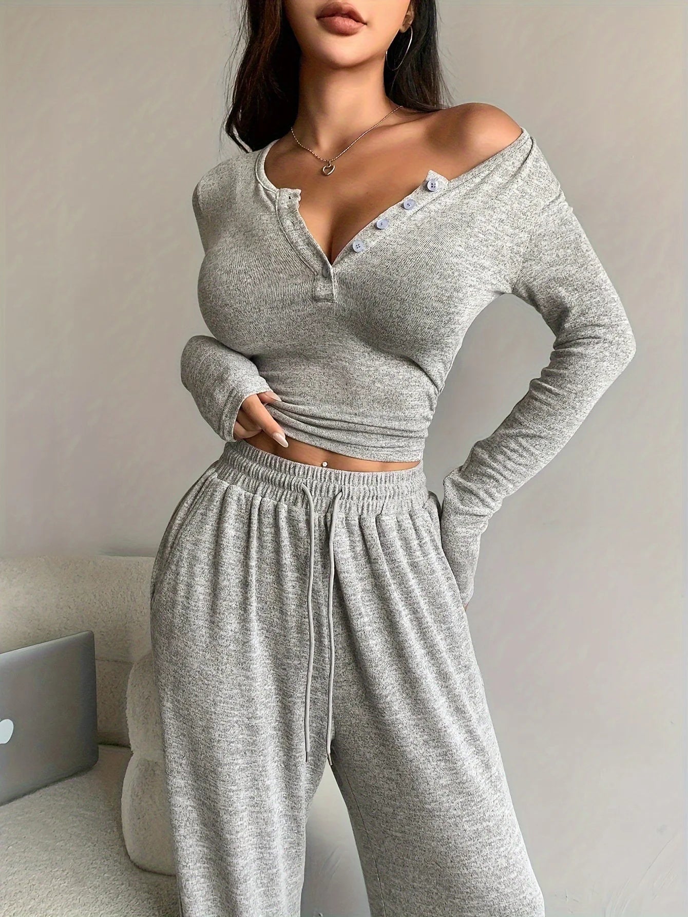 Pyjama femme, nuisette d'hiver, ensemble pyjama femme, vêtements d'intérieur, pyjama à manches longues, vêtements de nuit pour femme