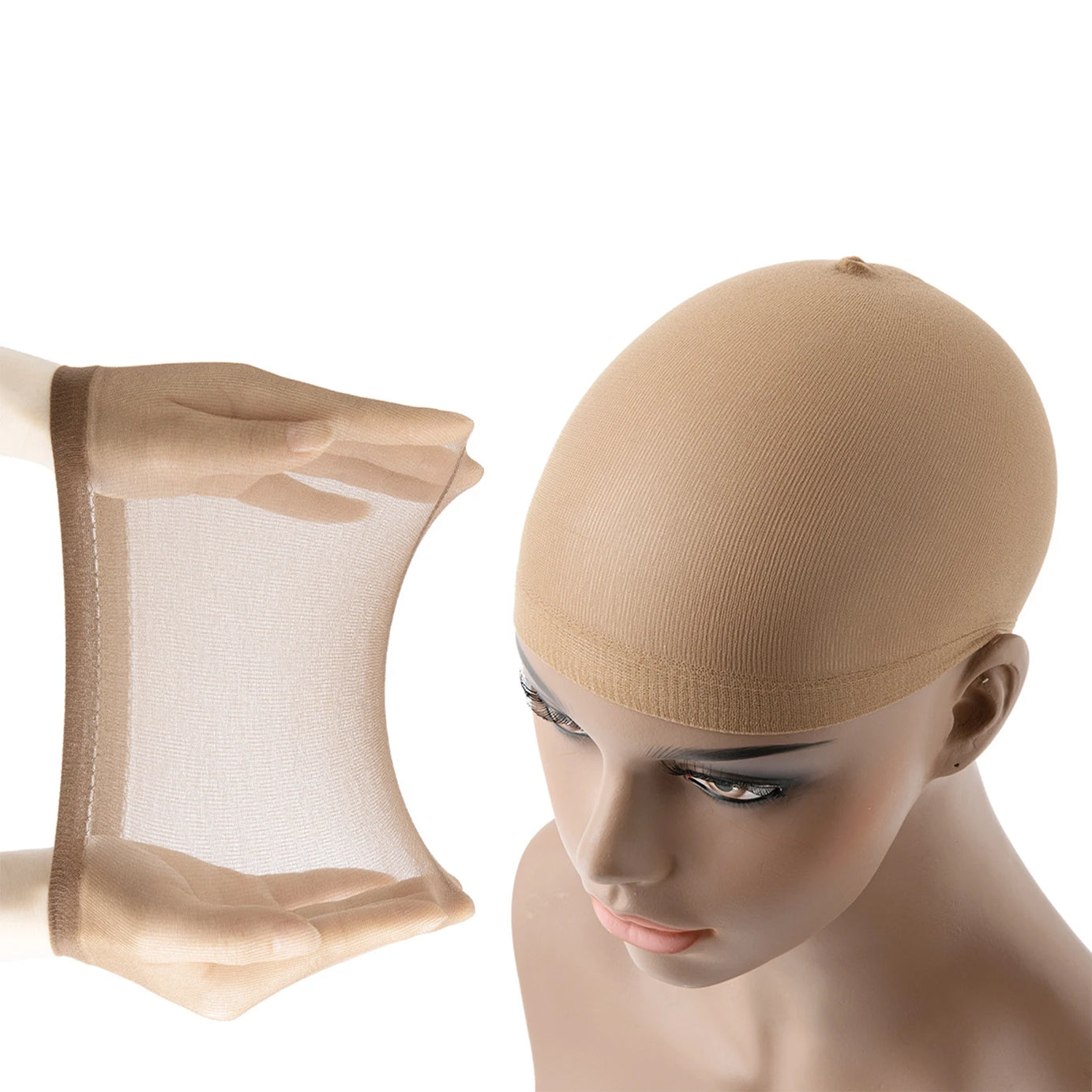 Bonnets de perruque, filets à cheveux, bonnets extensibles en maille, tailles uniques (2, 10, 12 ou 20 pièces).