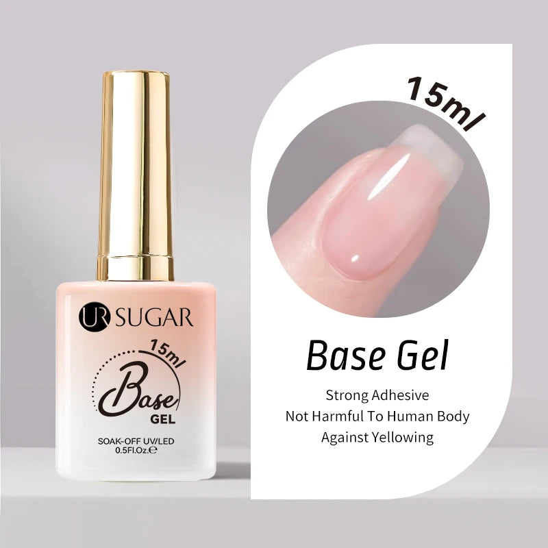 Vernis gel semi-permanent UR SUGAR 15 ml, couleur blanc laiteux translucide, effet gelée, UV, semi-permanent, pour nail art, à dissoudre. Dernière tendance.