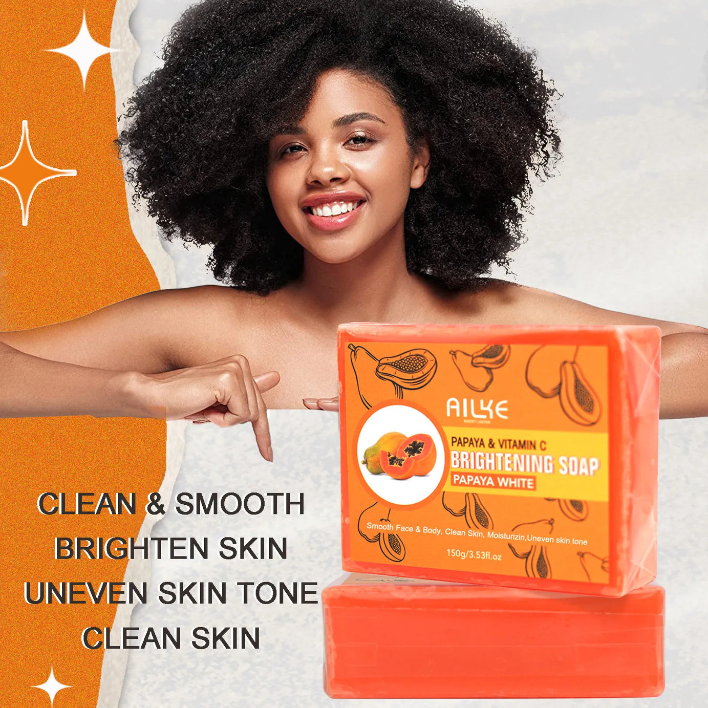 Kit de soins éclaircissants multivitaminés naturels AILKE : hydrate, unifie le teint, atténue les taches brunes et blanches, nettoie et lisse la peau.