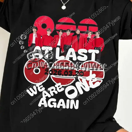 T-shirt « Come Back » 2026, tenue de concert pour la tournée mondiale, cadeau pour les fans d'albums K-pop, haut en coton respirant, t-shirt d'été pour hommes et femmes