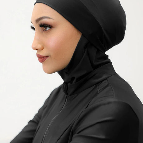 Hijab de bain uni musulman pour femmes, turban instantané pour la plage, séchage rapide, idéal pour l'été.