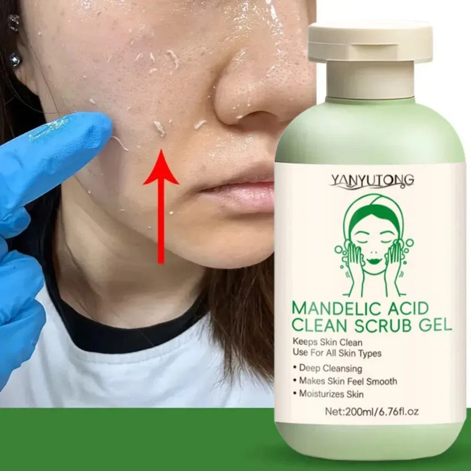 Gel exfoliant visage nettoyant en profondeur, purifiant les pores, soin éclaircissant, hydratant et réparateur, gommage visage