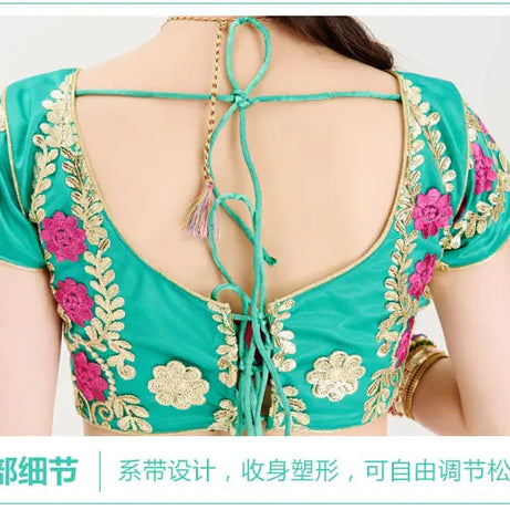 Indian Dance Costume Boutique Embroidery Lenhana Kali Punjab Bollywood Performance Dress Katak Women