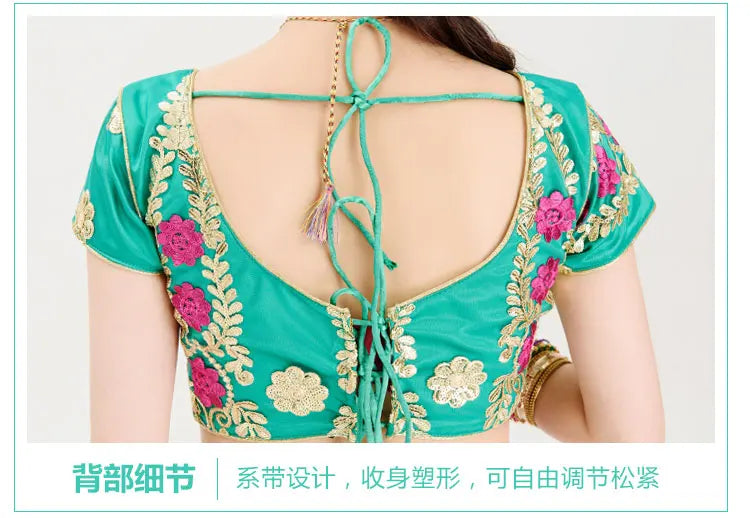 Indian Dance Costume Boutique Embroidery Lenhana Kali Punjab Bollywood Performance Dress Katak Women