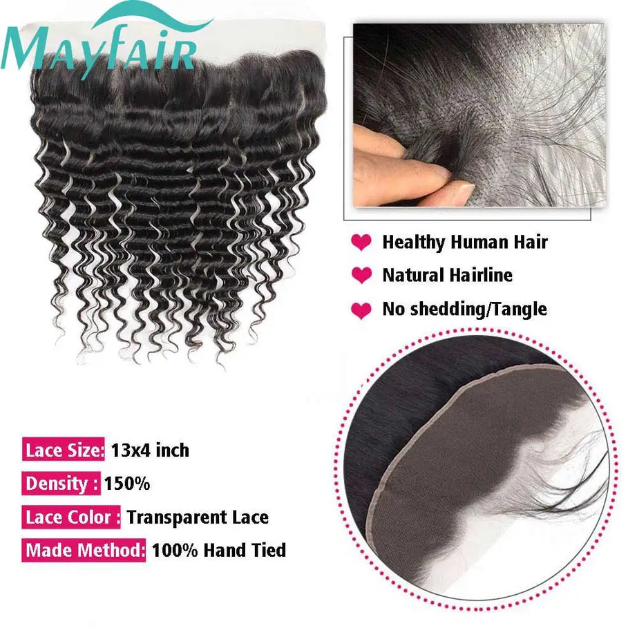 Lace Frontale transparente HD 12A en dentelle 13x4, effet ondulé, fermeture 4x4, cheveux humains brésiliens, effet bouclé crépu et lisse.