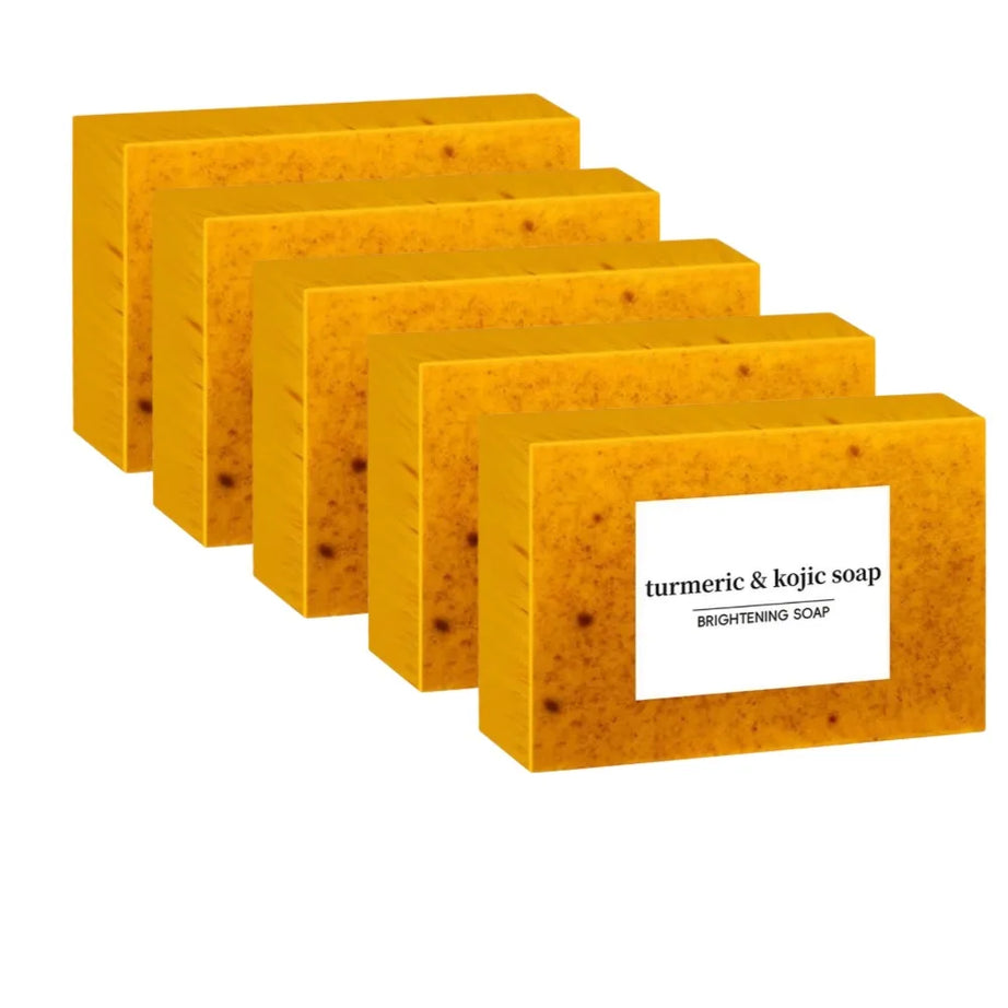 Savon Artisanal Curcuma & Acide Kojique au Citron – Éclat, Anti-Taches Visage & Corps – 100g
