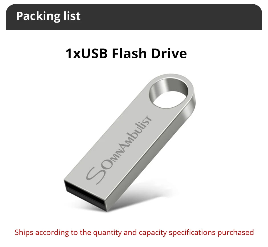 Clé USB SomnAmbulist 32 Go, 64 Go, 128 Go, USB 2.0 haute vitesse pour PC et appareils mobiles ; mini-clé USB 16 Go, 32 Go, 64 Go, 8 Go, 4 Go