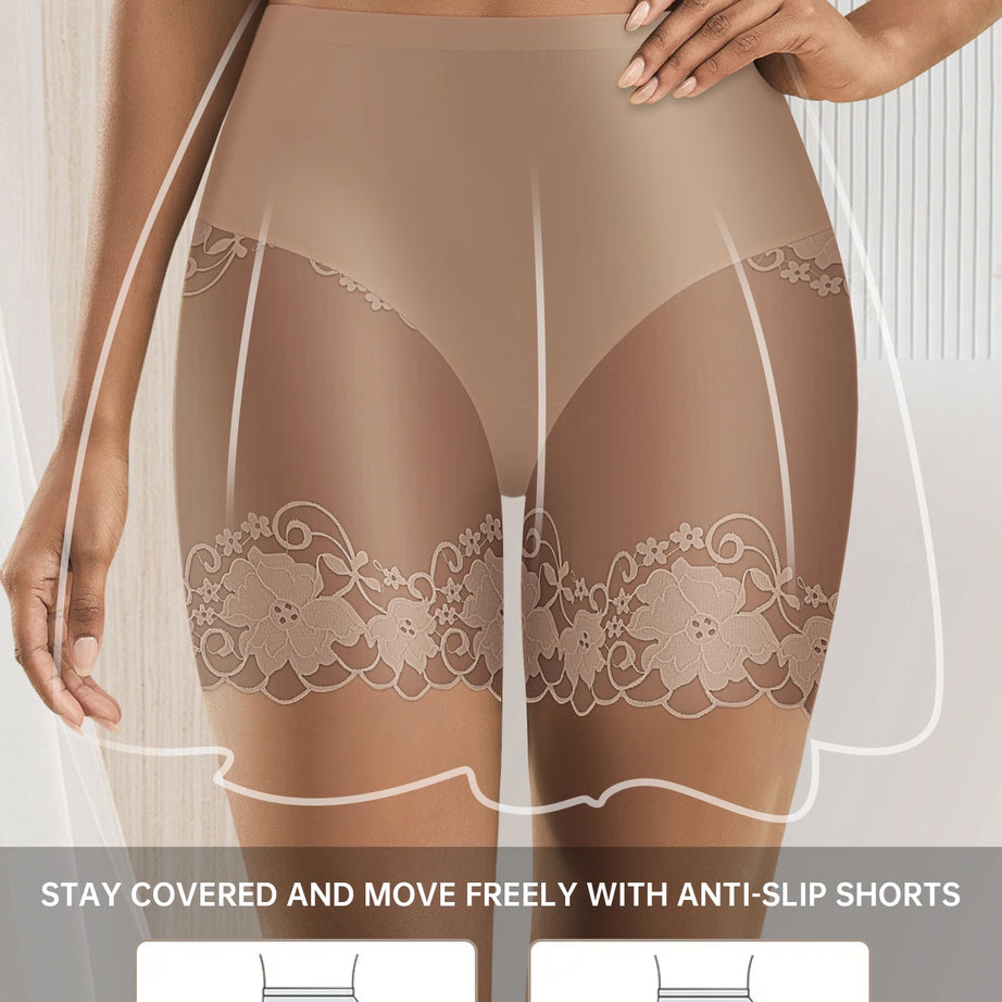 Lot de 2 culottes shorty transparentes pour femmes - Confortables, taille mi-haute, respirantes, ne roulent pas, idéales pour les soirées en amoureux et au quotidien