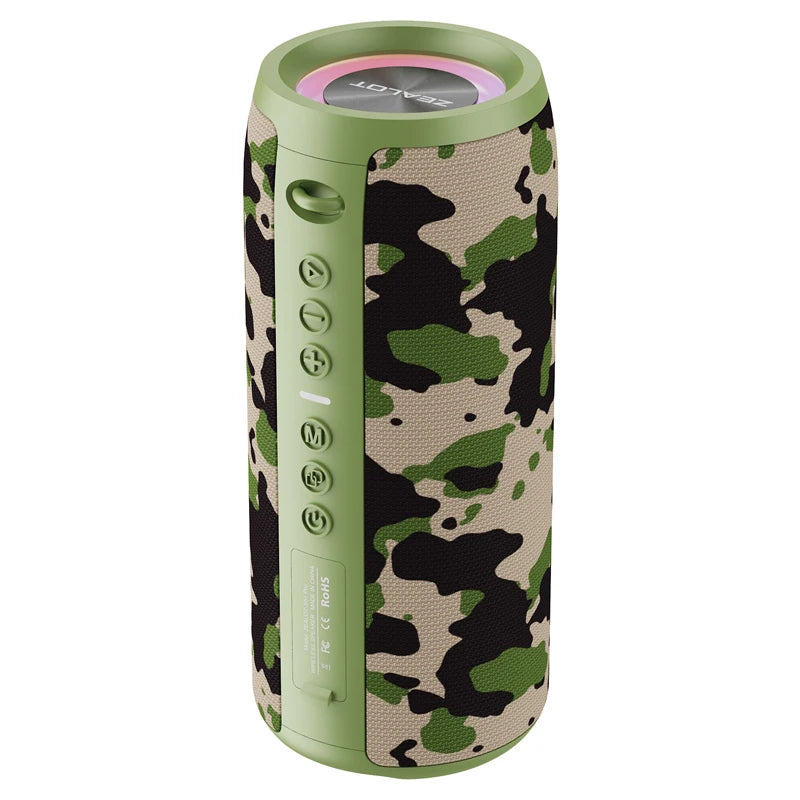 Enceinte Bluetooth haute puissance ZEALOT-S51PRO 40 W, basses stéréo 3D, portable et étanche IPX5, compatible TWS.