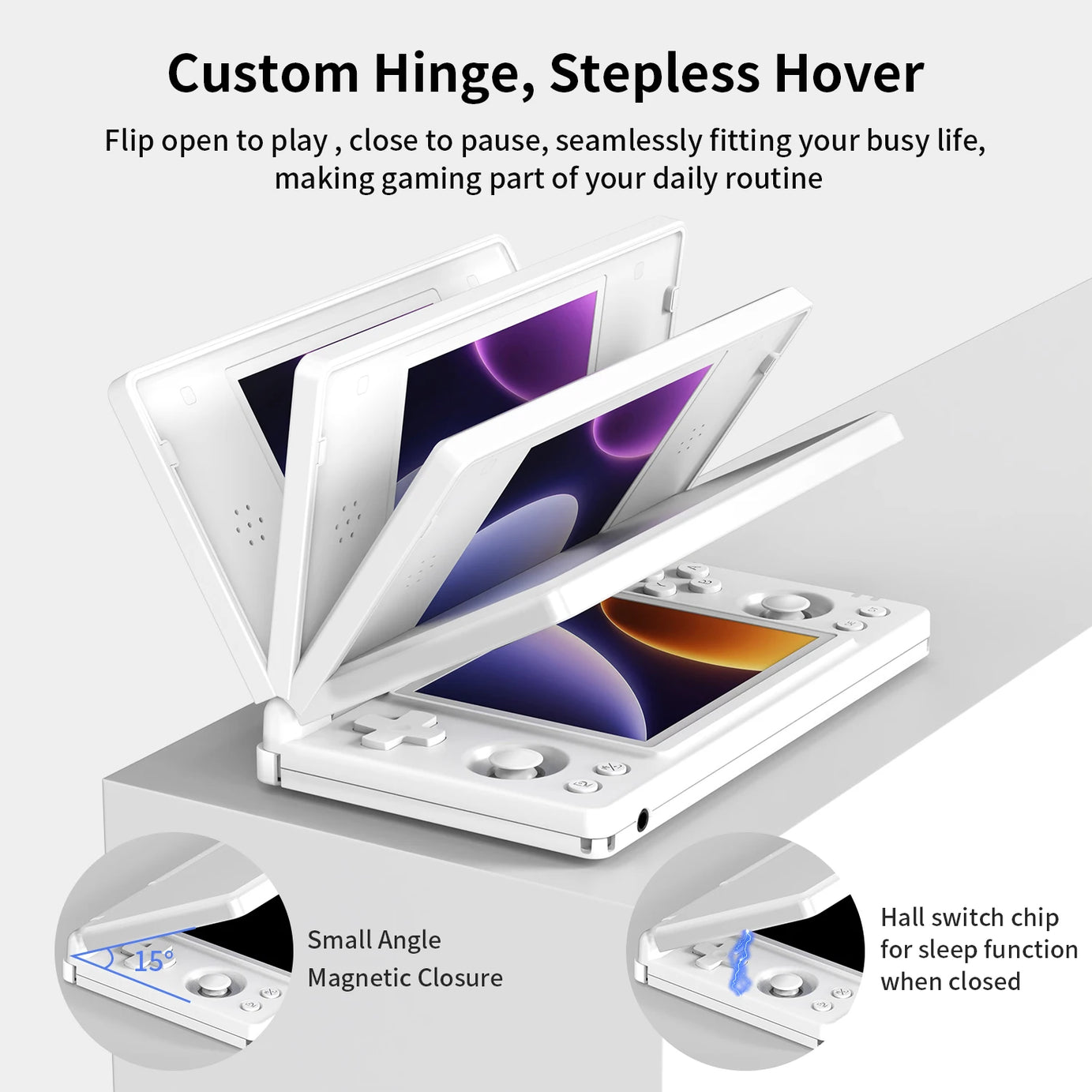 Console de jeux portable Anbernic RG DS, double écran IPS 4 pouces, Android, batterie 4000 mAh, lecteur de jeux vidéo à clapet, compatible avec le streaming Wi-Fi RixelHK