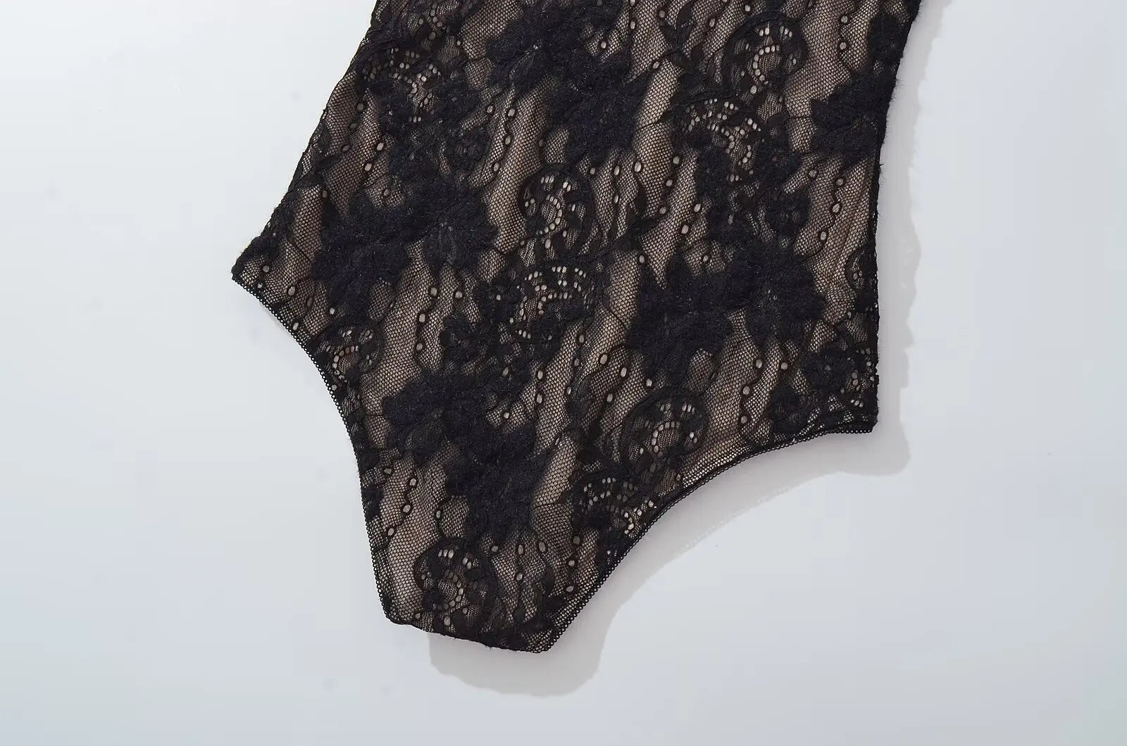Body sexy transparente de encaje con forro, sin espalda, con tirantes finos, mono corto ajustado para mujer, monos ajustados, enterizos.